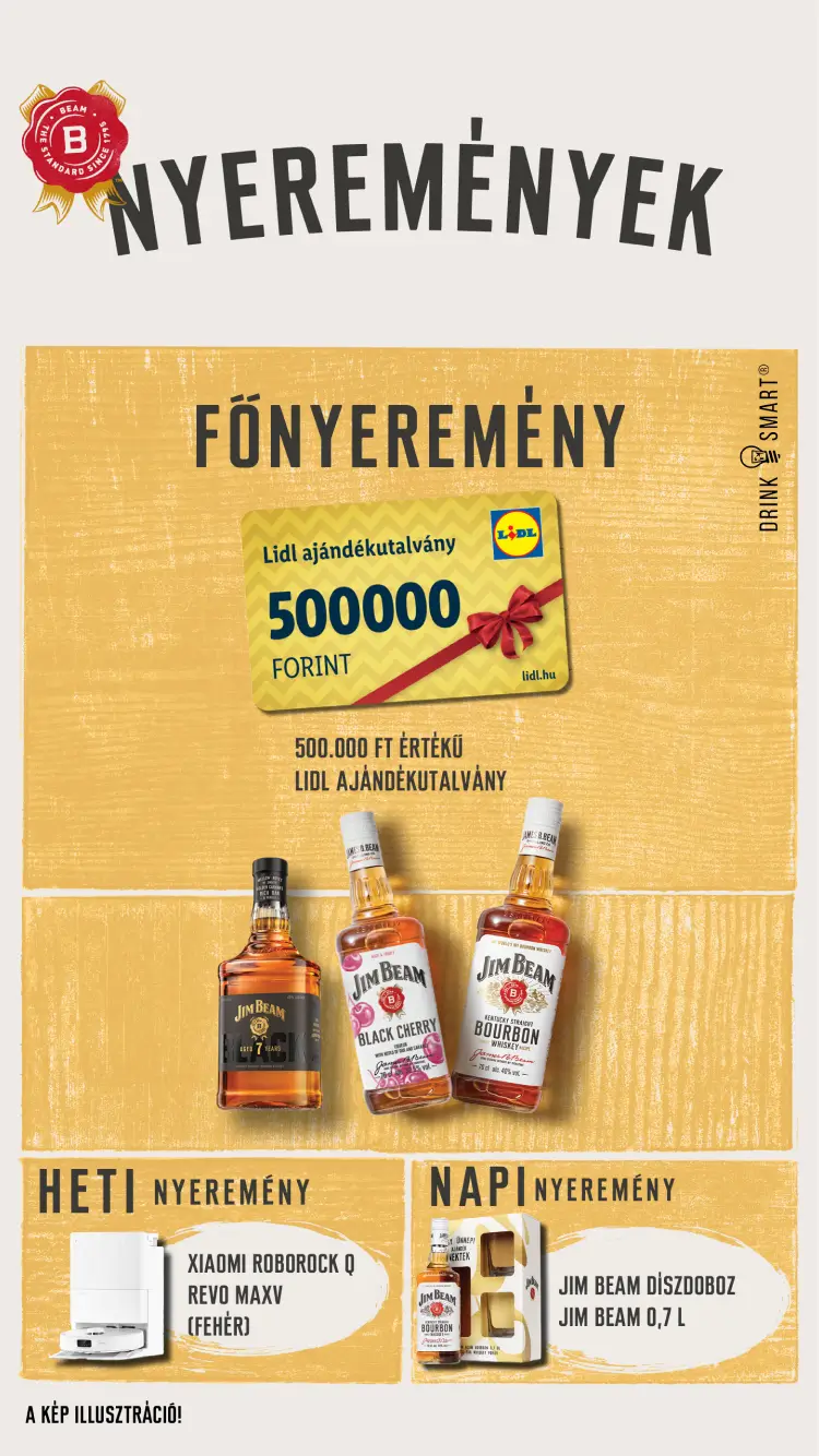 A promócióban megnyerhető nyeremények plakátképe.